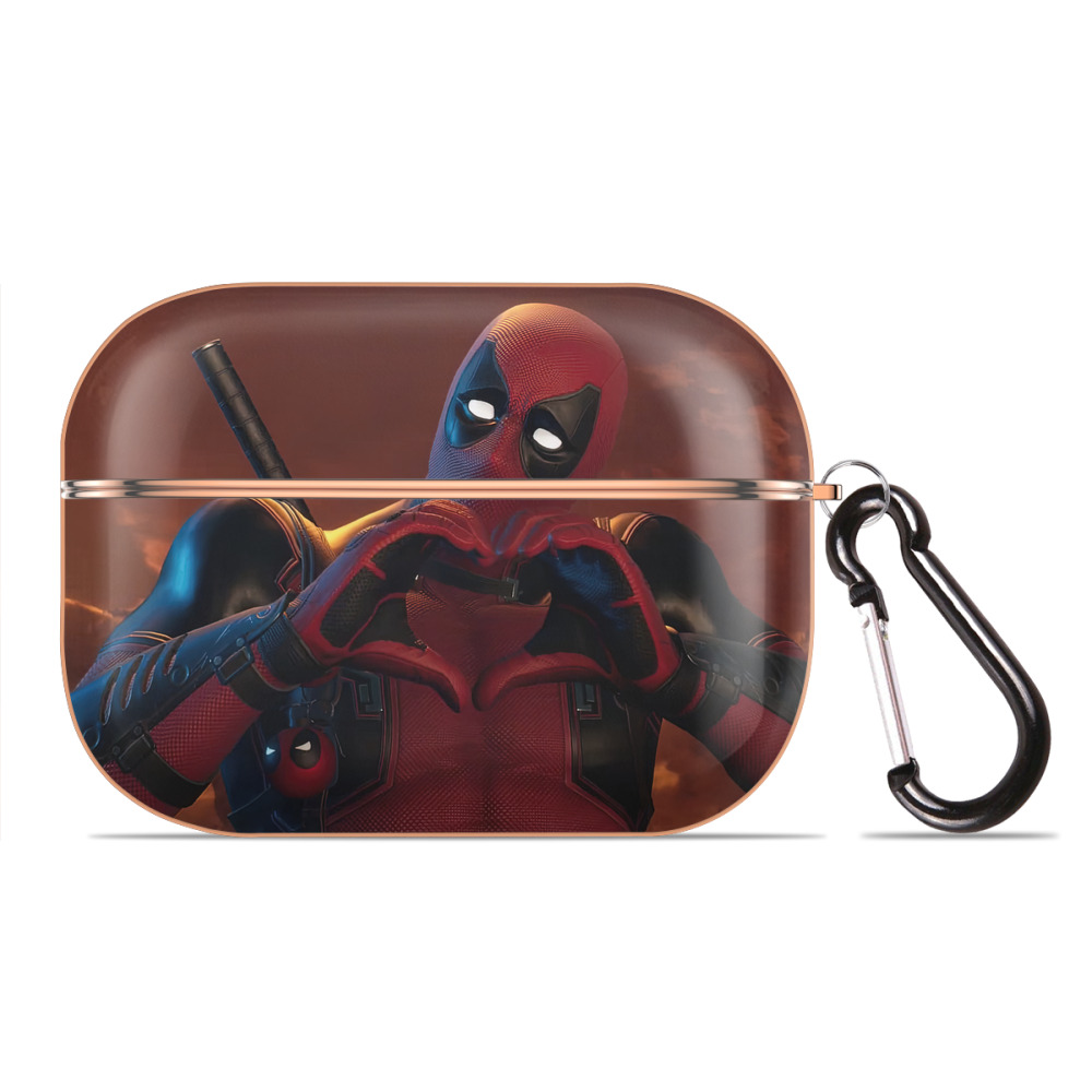 （画像用） Deadpool デッドプール 【AirPods Pro用】ハードシェル保護ケース｜耐衝撃・防指紋・カラビナ付き商品仕様