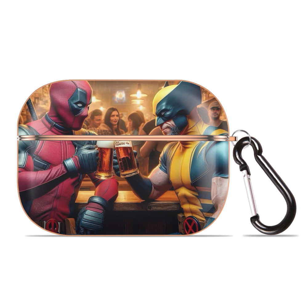 （画像用） Deadpool デッドプール 【AirPods Pro用】ハードシェル保護ケース｜耐衝撃・防指紋・カラビナ付き商品仕様