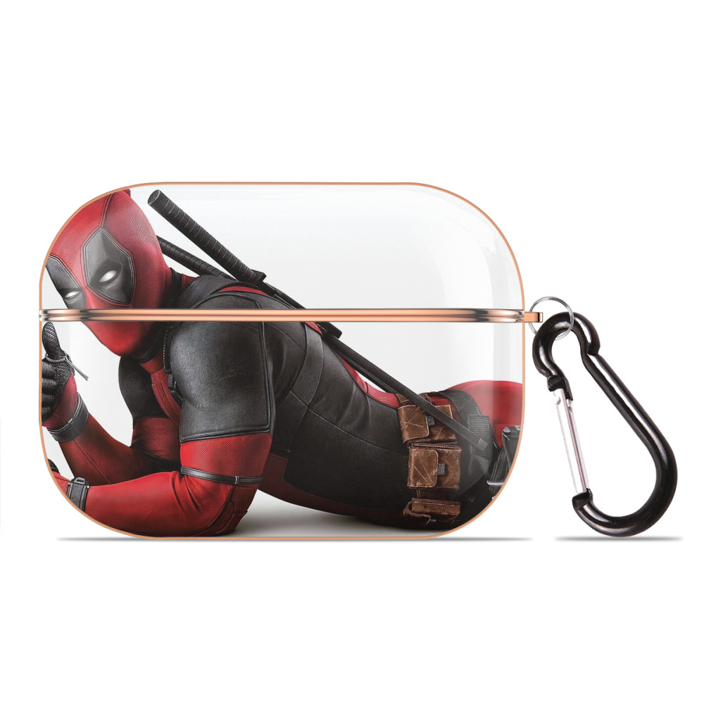 （画像用） Deadpool デッドプール 【AirPods Pro用】ハードシェル保護ケース｜耐衝撃・防指紋・カラビナ付き商品仕様