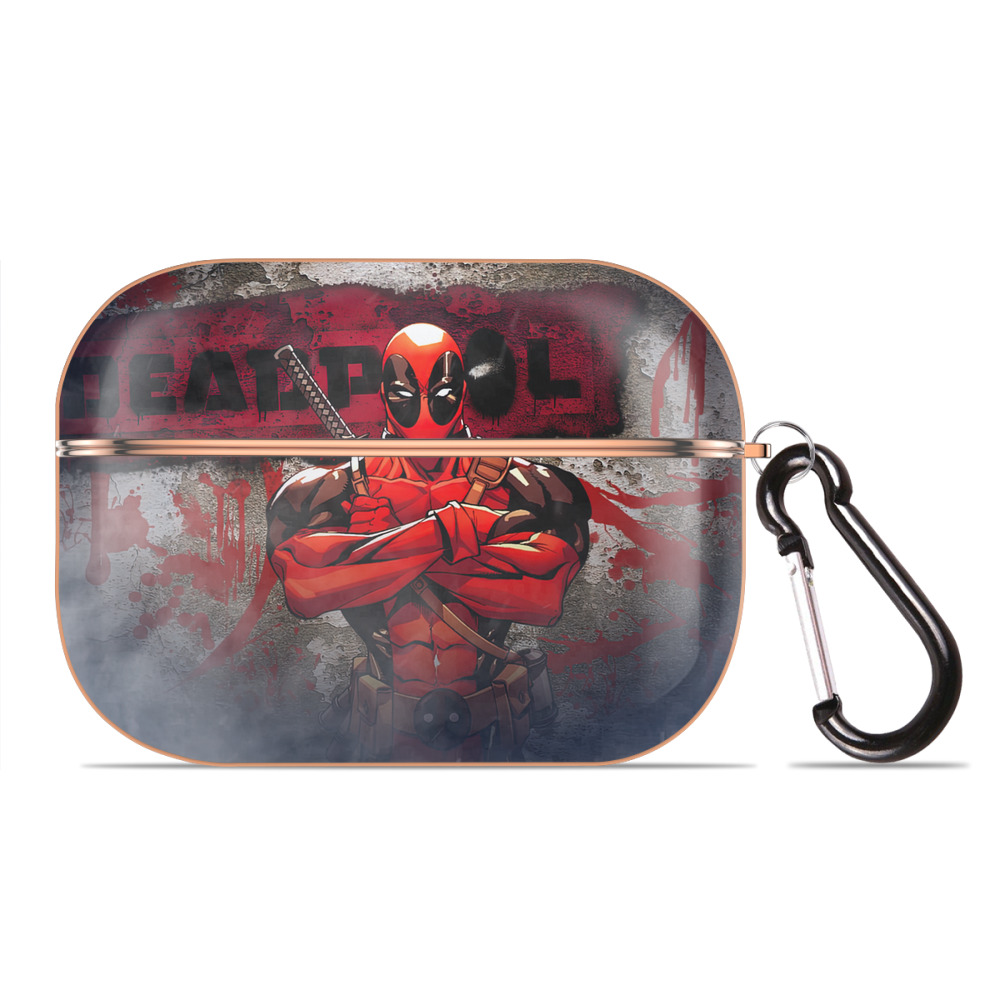 （画像用） Deadpool デッドプール 【AirPods Pro用】ハードシェル保護ケース｜耐衝撃・防指紋・カラビナ付き商品仕様