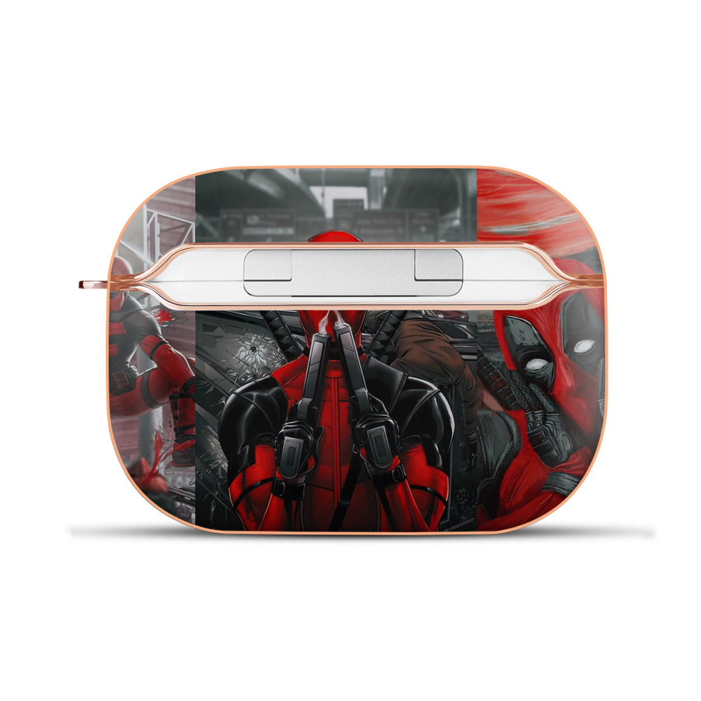 （画像用） Deadpool デッドプール 【AirPods Pro用】ハードシェル保護ケース｜耐衝撃・防指紋・カラビナ付き商品仕様