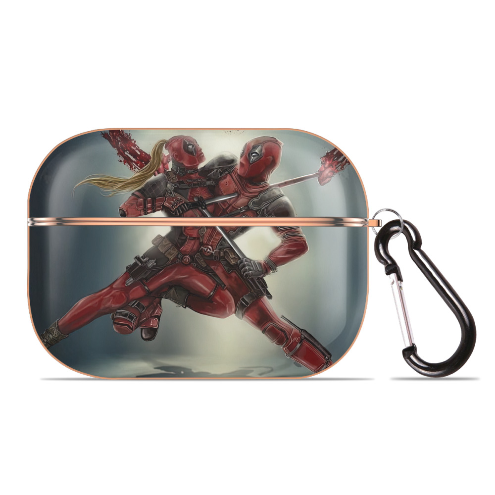 （画像用） Deadpool デッドプール 【AirPods Pro用】ハードシェル保護ケース｜耐衝撃・防指紋・カラビナ付き商品仕様