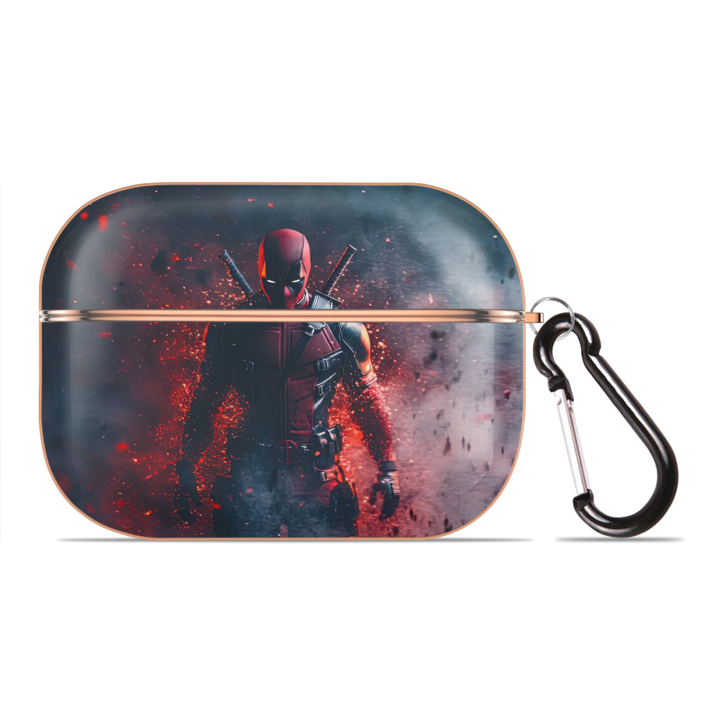 （画像用） Deadpool デッドプール 【AirPods Pro用】ハードシェル保護ケース｜耐衝撃・防指紋・カラビナ付き商品仕様