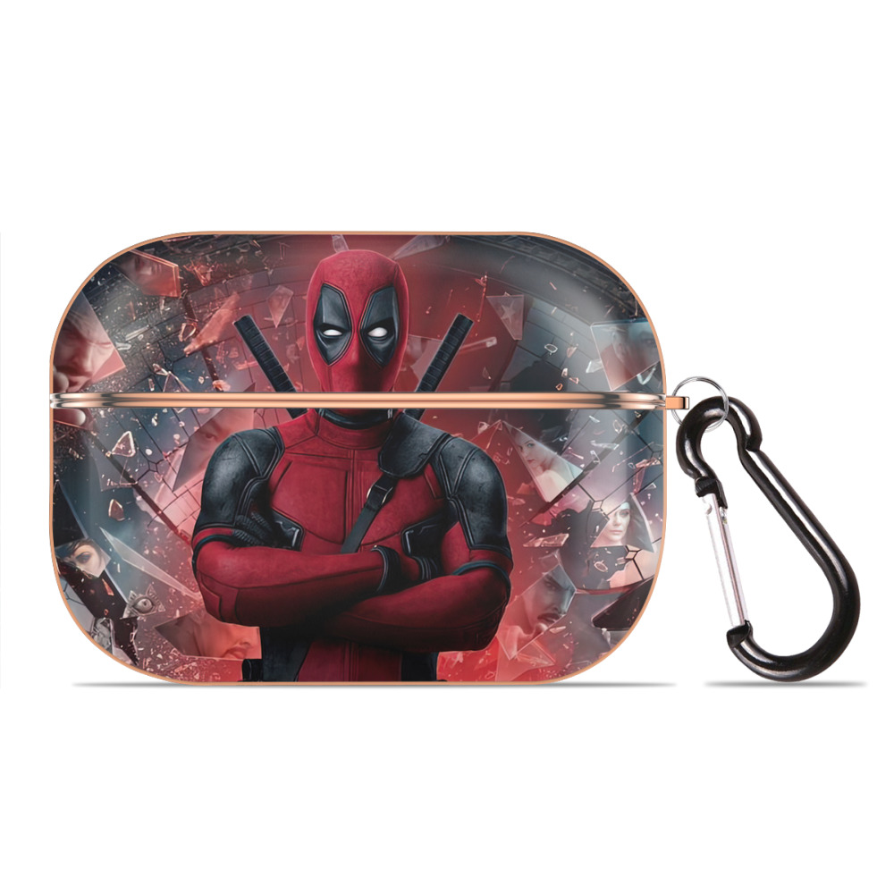 （画像用） Deadpool デッドプール 【AirPods Pro用】ハードシェル保護ケース｜耐衝撃・防指紋・カラビナ付き商品仕様