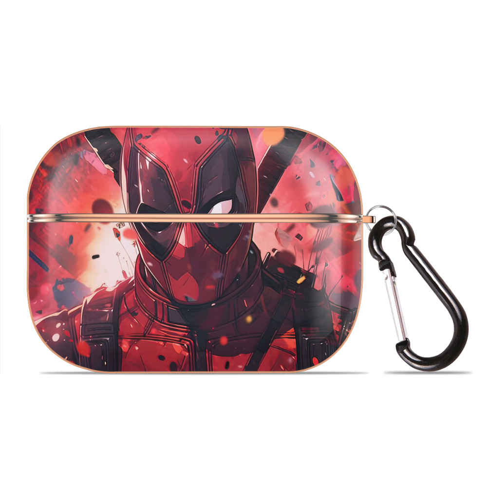 （画像用） Deadpool デッドプール 【AirPods Pro用】ハードシェル保護ケース｜耐衝撃・防指紋・カラビナ付き商品仕様