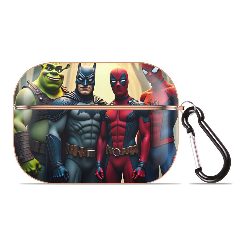 （画像用） Deadpool デッドプール 【AirPods Pro用】ハードシェル保護ケース｜耐衝撃・防指紋・カラビナ付き商品仕様