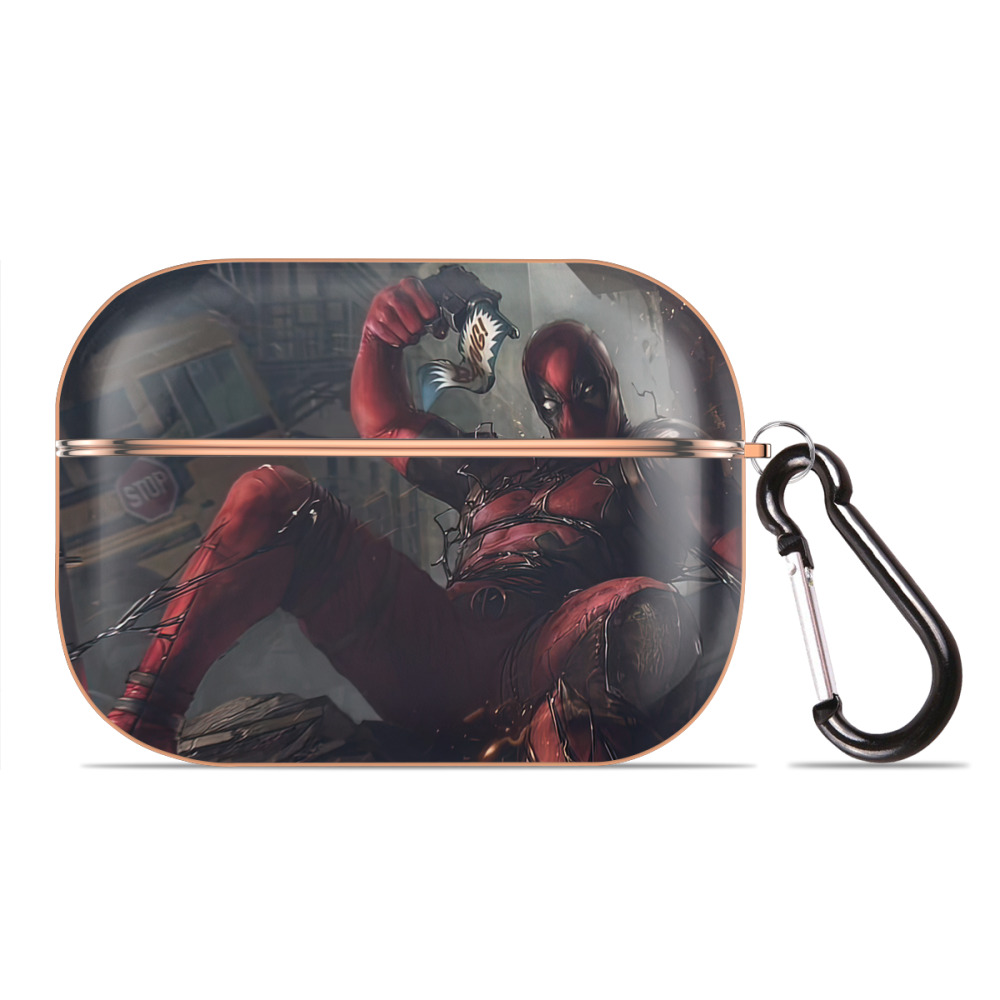 （画像用） Deadpool デッドプール 【AirPods Pro用】ハードシェル保護ケース｜耐衝撃・防指紋・カラビナ付き商品仕様