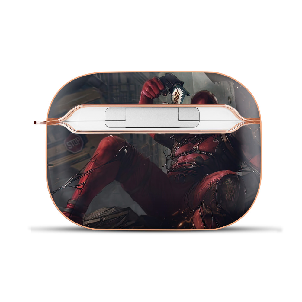 （画像用） Deadpool デッドプール 【AirPods Pro用】ハードシェル保護ケース｜耐衝撃・防指紋・カラビナ付き商品仕様