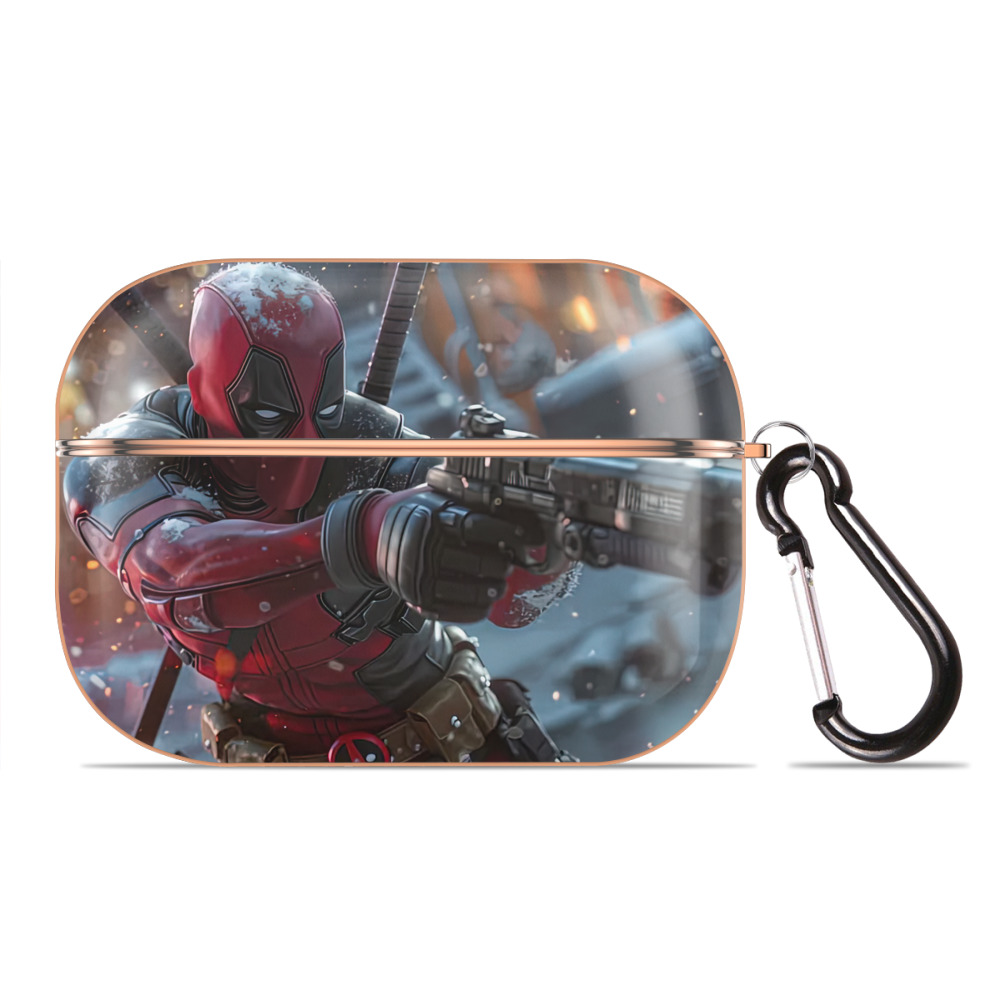 （画像用） Deadpool デッドプール 【AirPods Pro用】ハードシェル保護ケース｜耐衝撃・防指紋・カラビナ付き商品仕様