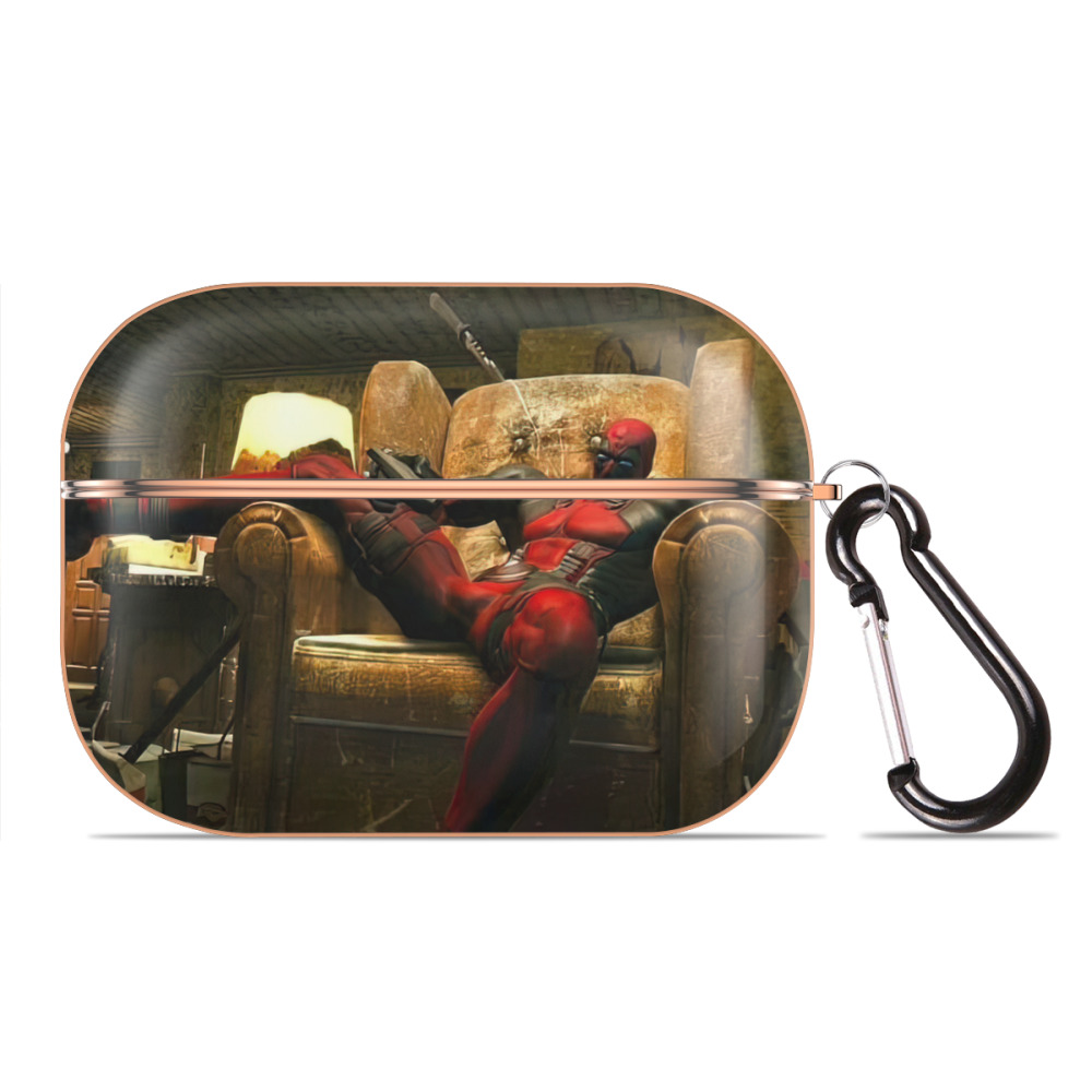 （画像用） Deadpool デッドプール 【AirPods Pro用】ハードシェル保護ケース｜耐衝撃・防指紋・カラビナ付き商品仕様