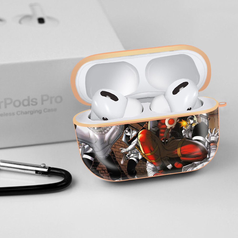 Deadpool デッドプール 【AirPods Pro用】ハードシェル保護ケース｜耐衝撃・防指紋・カラビナ付き商品仕様