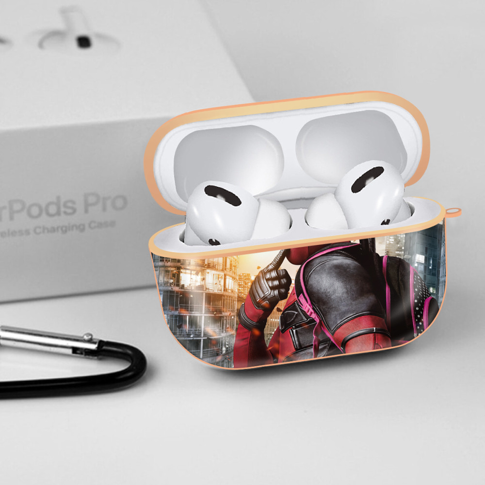 Deadpool デッドプール 【AirPods Pro用】ハードシェル保護ケース｜耐衝撃・防指紋・カラビナ付き商品仕様
