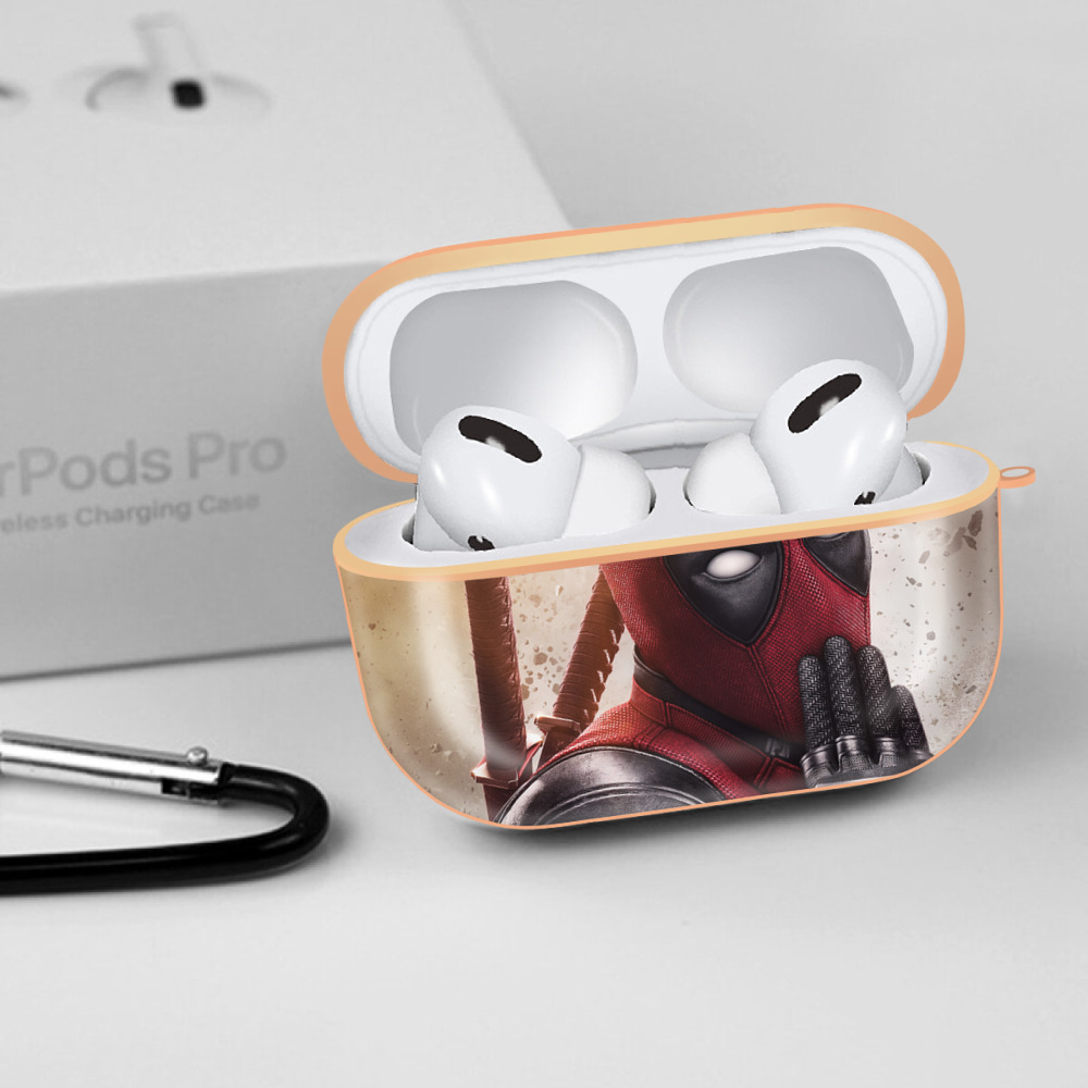 Deadpool デッドプール 【AirPods Pro用】ハードシェル保護ケース｜耐衝撃・防指紋・カラビナ付き商品仕様