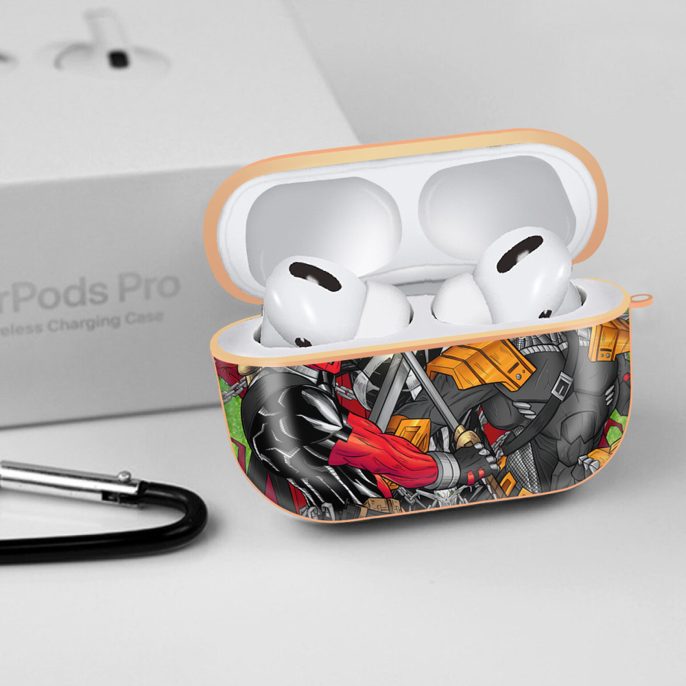 Deadpool デッドプール 【AirPods Pro用】ハードシェル保護ケース｜耐衝撃・防指紋・カラビナ付き商品仕様