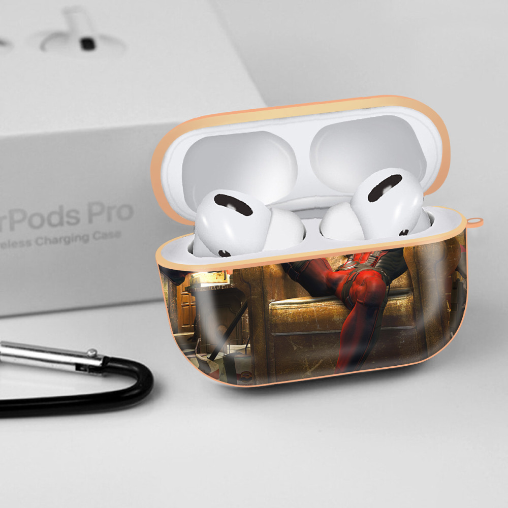 Deadpool デッドプール 【AirPods Pro用】ハードシェル保護ケース｜耐衝撃・防指紋・カラビナ付き商品仕様