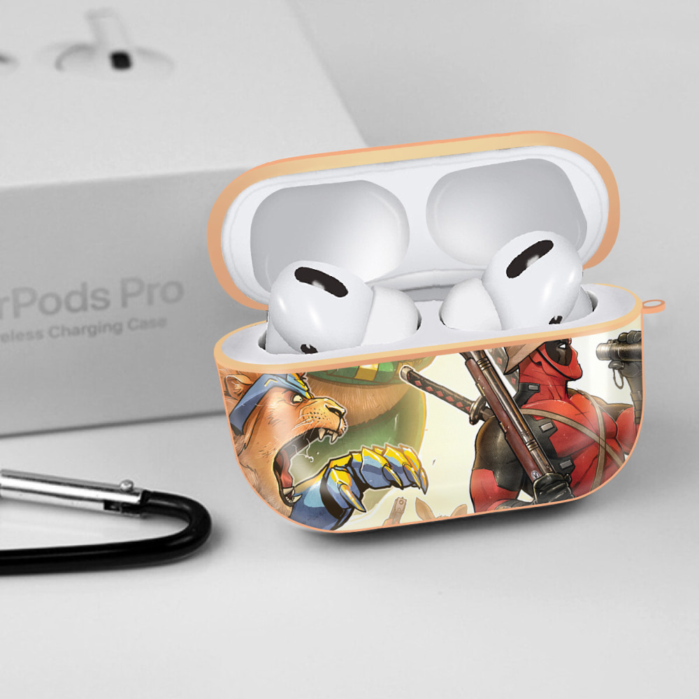 Deadpool デッドプール 【AirPods Pro用】ハードシェル保護ケース｜耐衝撃・防指紋・カラビナ付き商品仕様