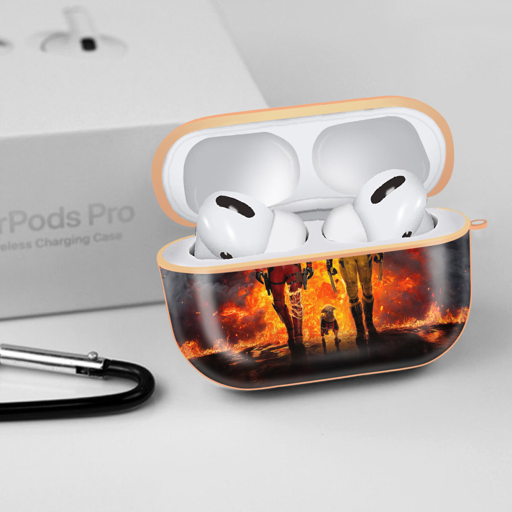 Deadpool デッドプール 【AirPods Pro用】ハードシェル保護ケース｜耐衝撃・防指紋・カラビナ付き商品仕様