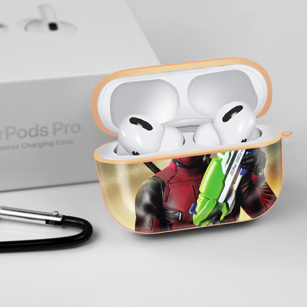 Deadpool デッドプール 【AirPods Pro用】ハードシェル保護ケース｜耐衝撃・防指紋・カラビナ付き商品仕様