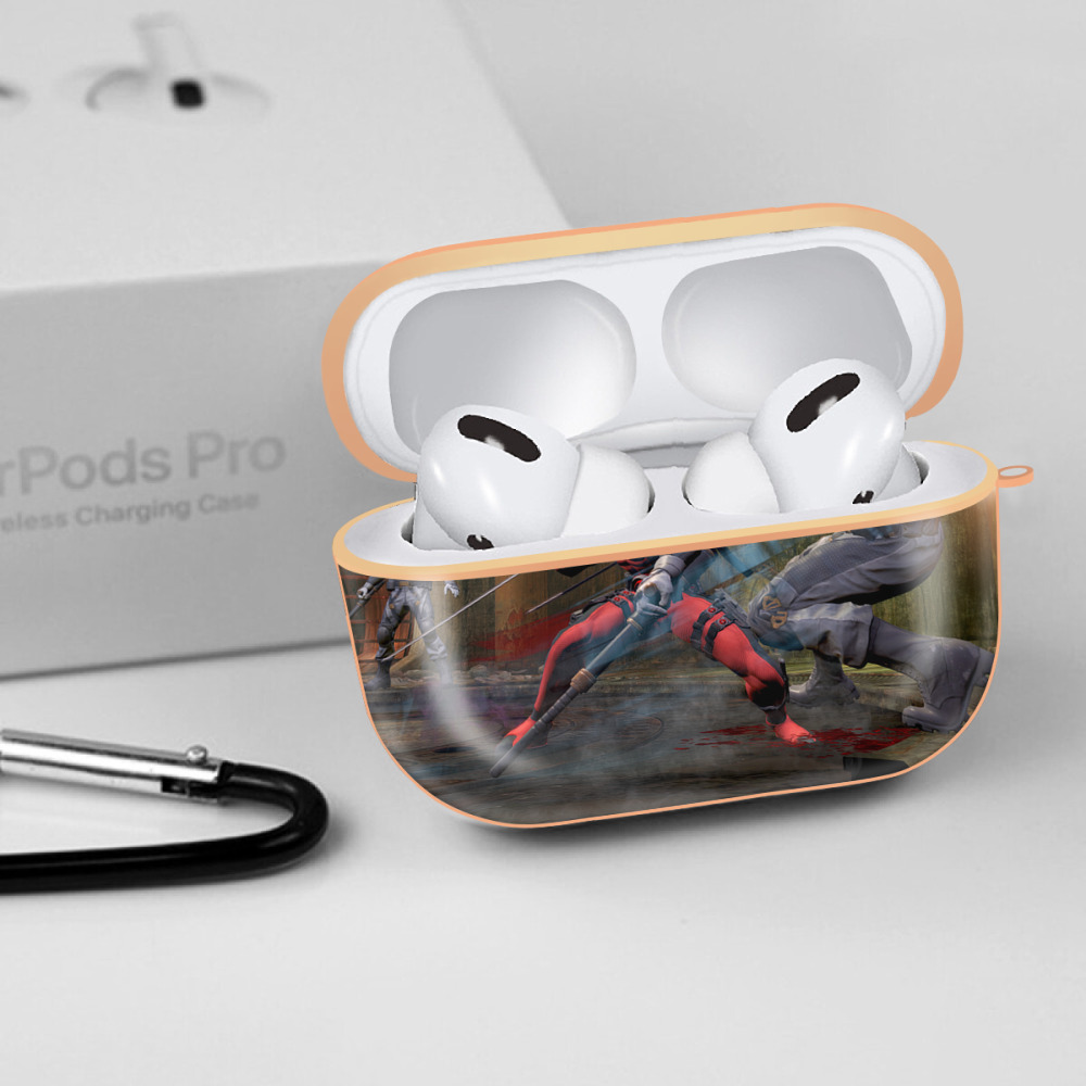 Deadpool デッドプール 【AirPods Pro用】ハードシェル保護ケース｜耐衝撃・防指紋・カラビナ付き商品仕様