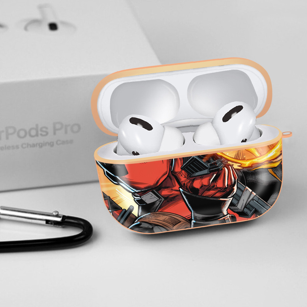Deadpool デッドプール 【AirPods Pro用】ハードシェル保護ケース｜耐衝撃・防指紋・カラビナ付き商品仕様
