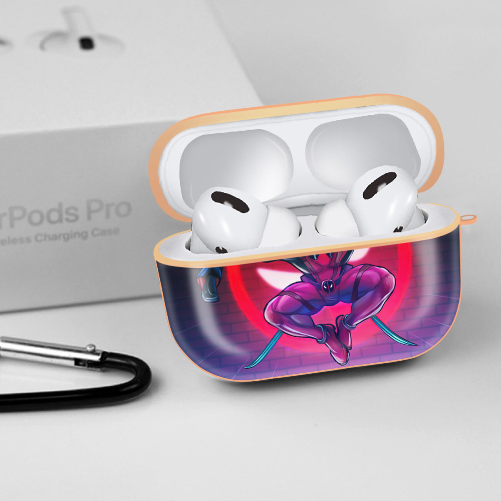 Deadpool デッドプール 【AirPods Pro用】ハードシェル保護ケース｜耐衝撃・防指紋・カラビナ付き商品仕様