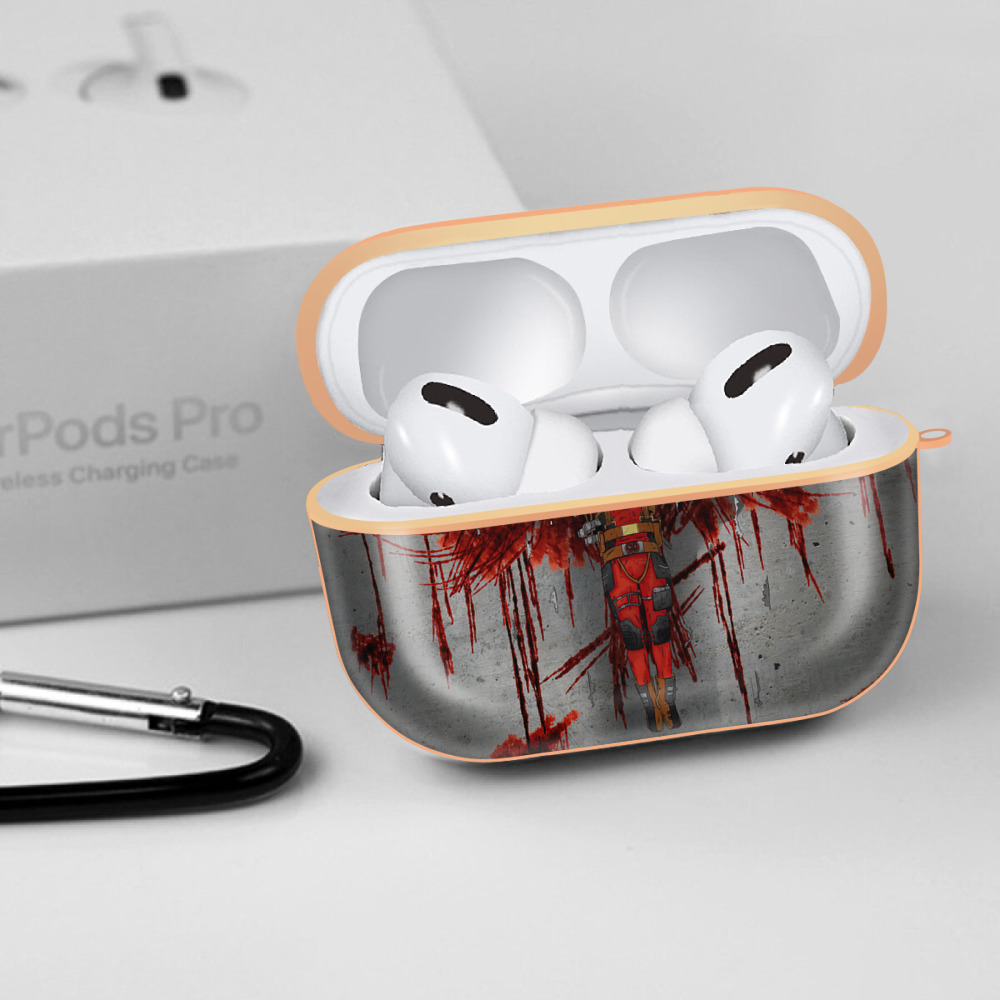 Deadpool デッドプール 【AirPods Pro用】ハードシェル保護ケース｜耐衝撃・防指紋・カラビナ付き商品仕様