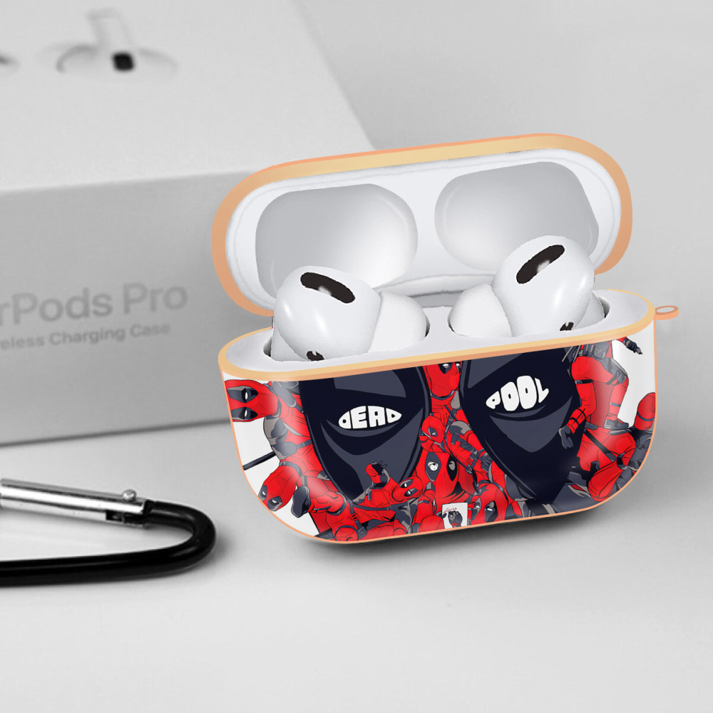 Deadpool デッドプール 【AirPods Pro用】ハードシェル保護ケース｜耐衝撃・防指紋・カラビナ付き商品仕様