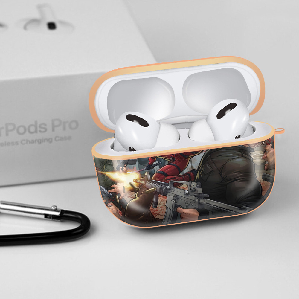 Deadpool デッドプール 【AirPods Pro用】ハードシェル保護ケース｜耐衝撃・防指紋・カラビナ付き商品仕様