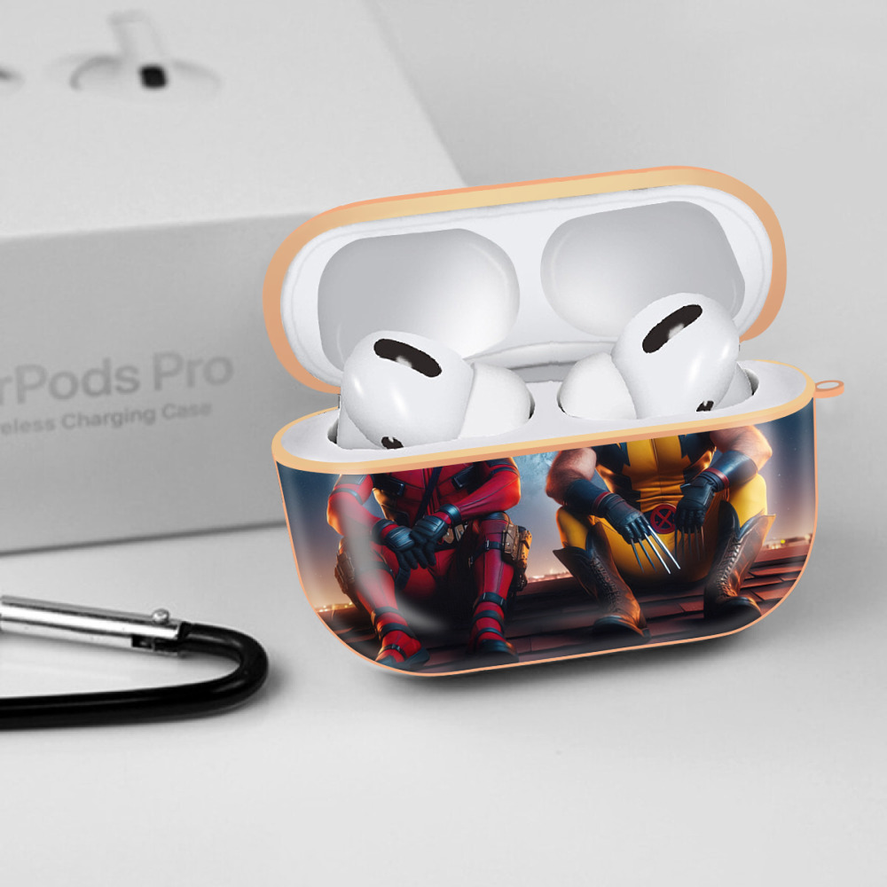 Deadpool デッドプール 【AirPods Pro用】ハードシェル保護ケース｜耐衝撃・防指紋・カラビナ付き商品仕様
