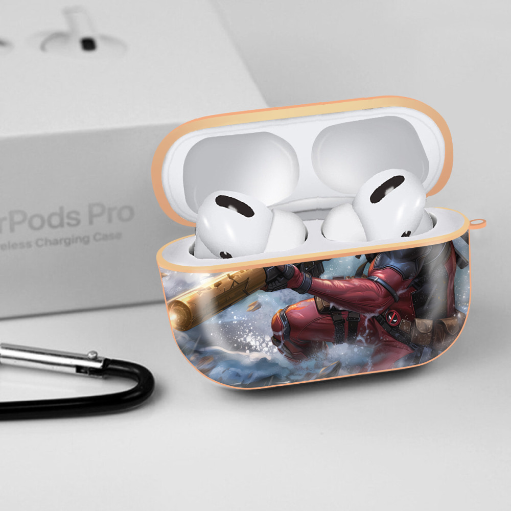 Deadpool デッドプール 【AirPods Pro用】ハードシェル保護ケース｜耐衝撃・防指紋・カラビナ付き商品仕様