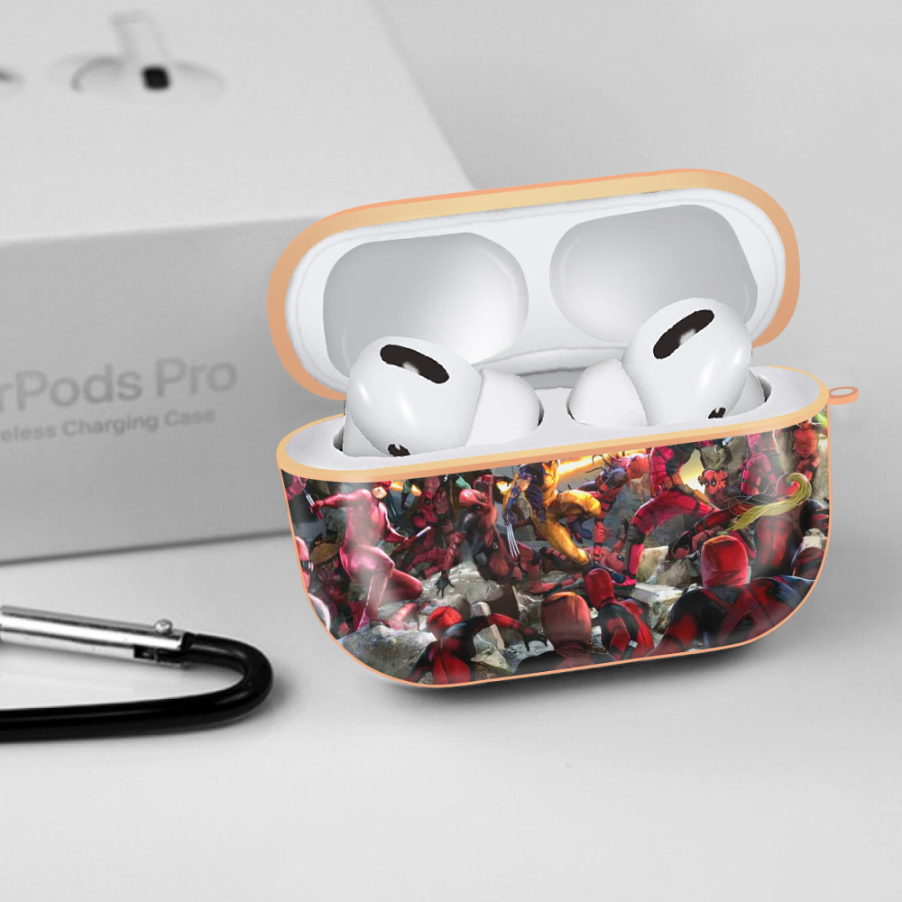 Deadpool デッドプール 【AirPods Pro用】ハードシェル保護ケース｜耐衝撃・防指紋・カラビナ付き商品仕様