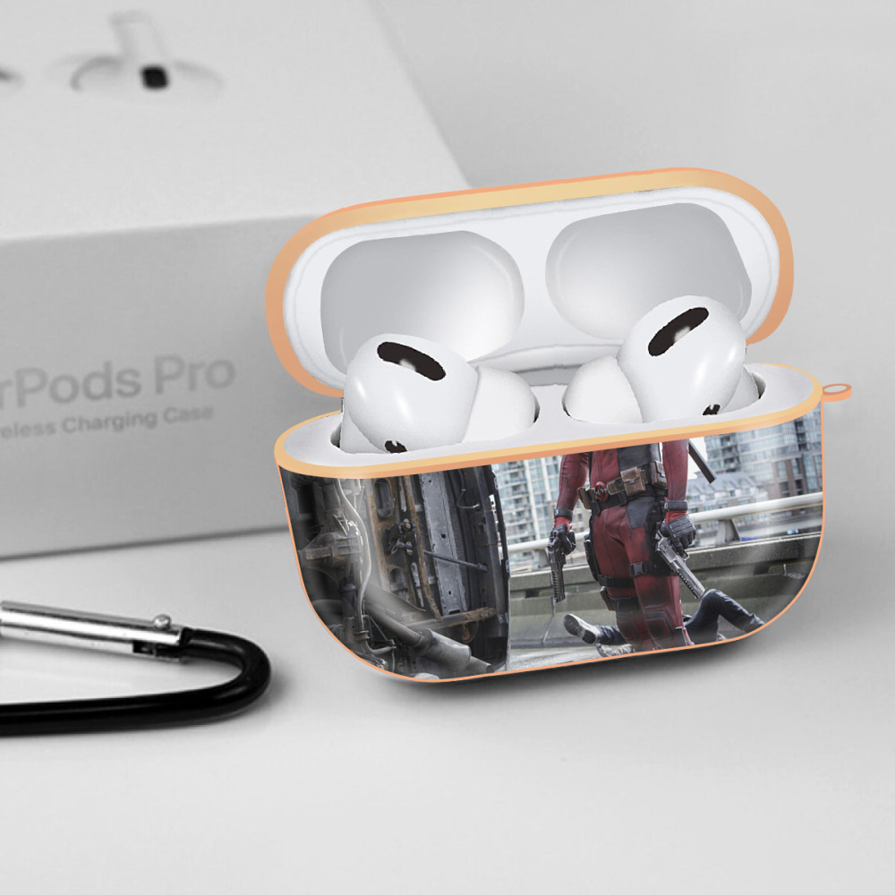 Deadpool デッドプール 【AirPods Pro用】ハードシェル保護ケース｜耐衝撃・防指紋・カラビナ付き商品仕様