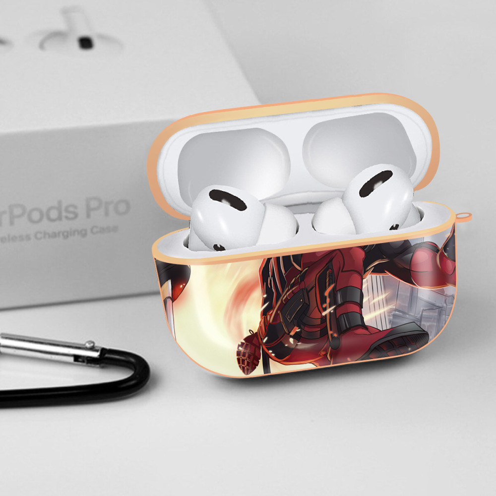 Deadpool デッドプール 【AirPods Pro用】ハードシェル保護ケース｜耐衝撃・防指紋・カラビナ付き商品仕様