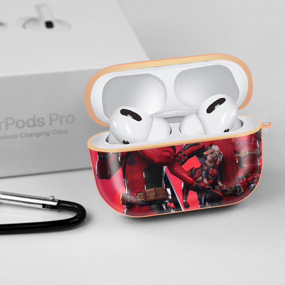 Deadpool デッドプール 【AirPods Pro用】ハードシェル保護ケース｜耐衝撃・防指紋・カラビナ付き商品仕様