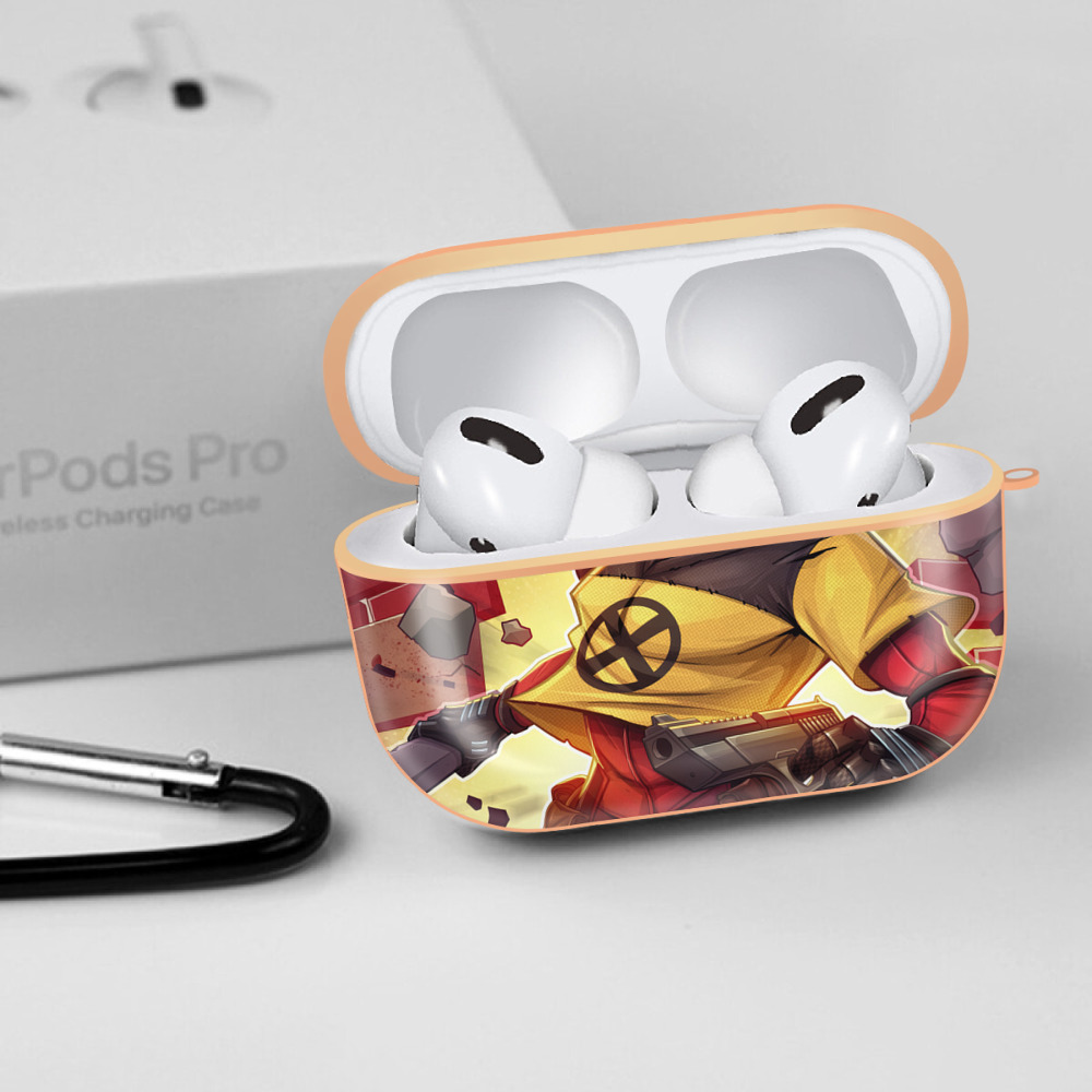 Deadpool デッドプール 【AirPods Pro用】ハードシェル保護ケース｜耐衝撃・防指紋・カラビナ付き商品仕様