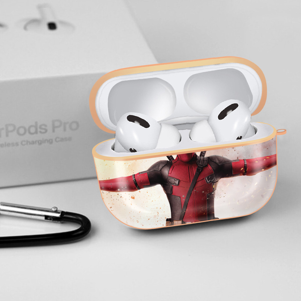 Deadpool デッドプール 【AirPods Pro用】ハードシェル保護ケース｜耐衝撃・防指紋・カラビナ付き商品仕様