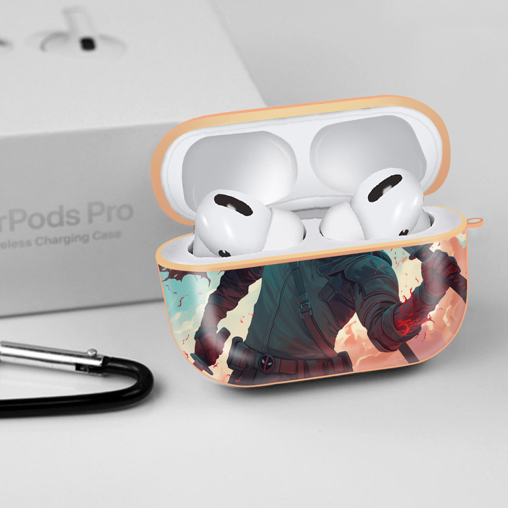 Deadpool デッドプール 【AirPods Pro用】ハードシェル保護ケース｜耐衝撃・防指紋・カラビナ付き商品仕様