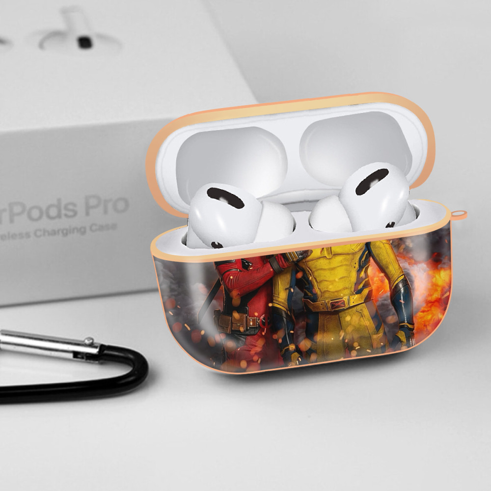 Deadpool デッドプール 【AirPods Pro用】ハードシェル保護ケース｜耐衝撃・防指紋・カラビナ付き商品仕様