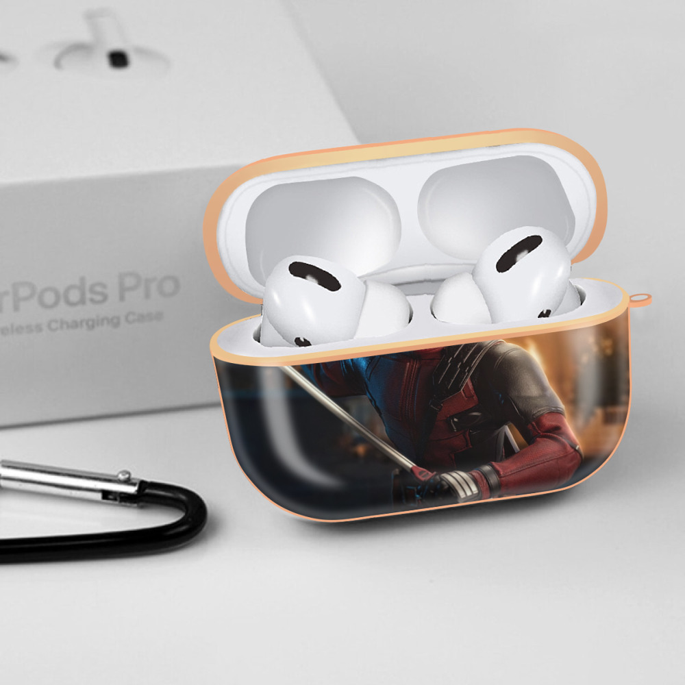 Deadpool デッドプール 【AirPods Pro用】ハードシェル保護ケース｜耐衝撃・防指紋・カラビナ付き商品仕様