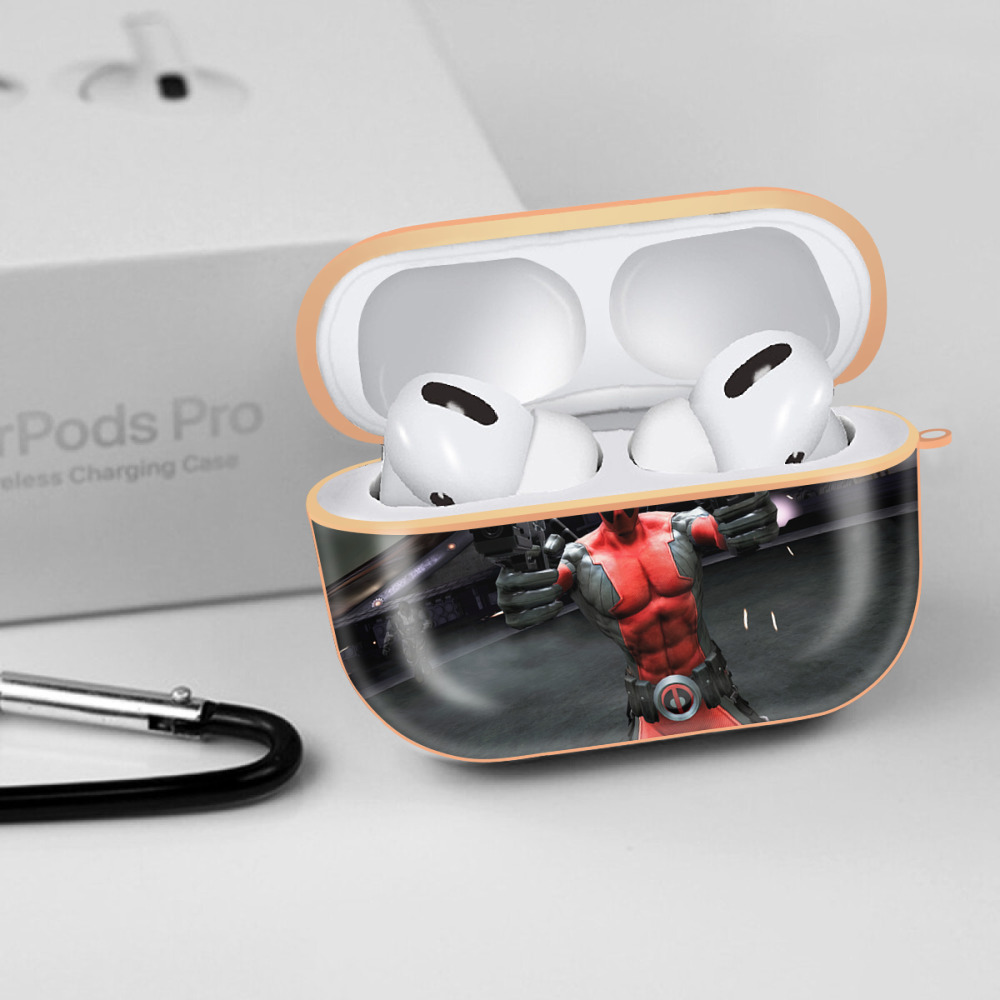 Deadpool デッドプール 【AirPods Pro用】ハードシェル保護ケース｜耐衝撃・防指紋・カラビナ付き商品仕様