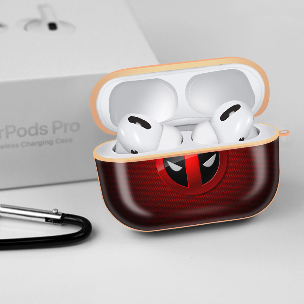 Deadpool デッドプール 【AirPods Pro用】ハードシェル保護ケース｜耐衝撃・防指紋・カラビナ付き商品仕様