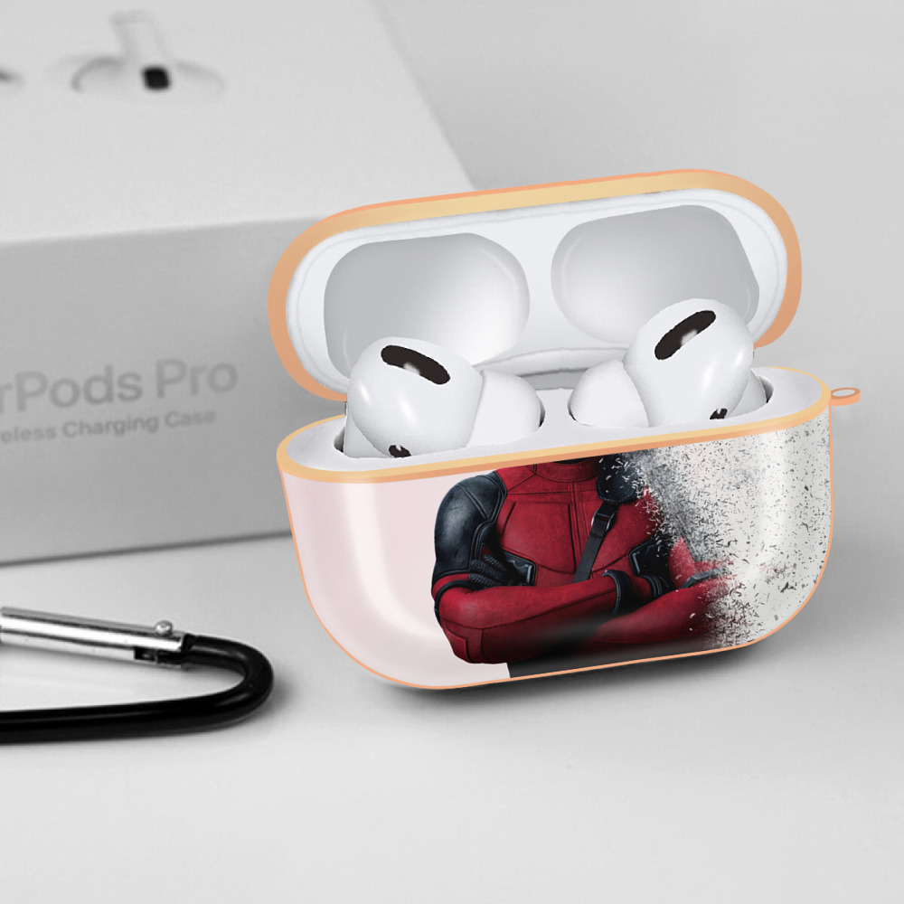 Deadpool デッドプール 【AirPods Pro用】ハードシェル保護ケース｜耐衝撃・防指紋・カラビナ付き商品仕様