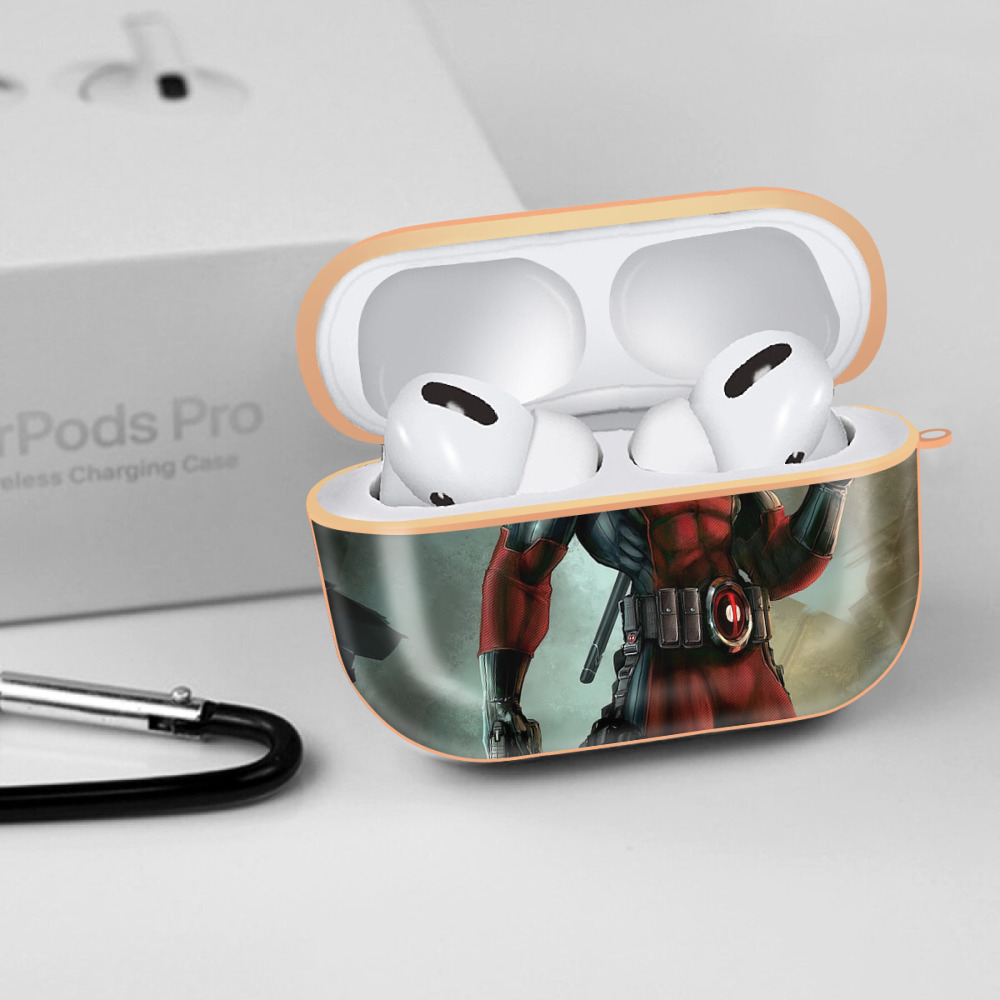 Deadpool デッドプール 【AirPods Pro用】ハードシェル保護ケース｜耐衝撃・防指紋・カラビナ付き商品仕様