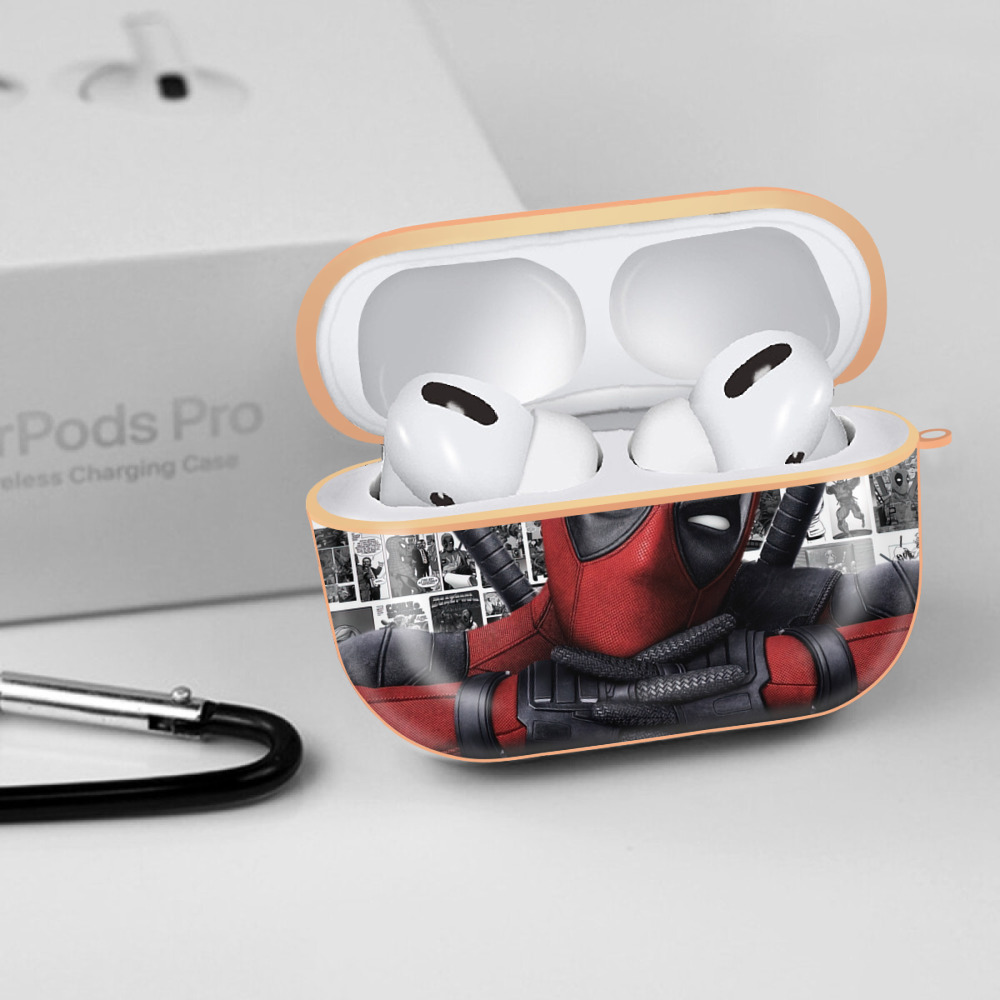 Deadpool デッドプール 【AirPods Pro用】ハードシェル保護ケース｜耐衝撃・防指紋・カラビナ付き商品仕様