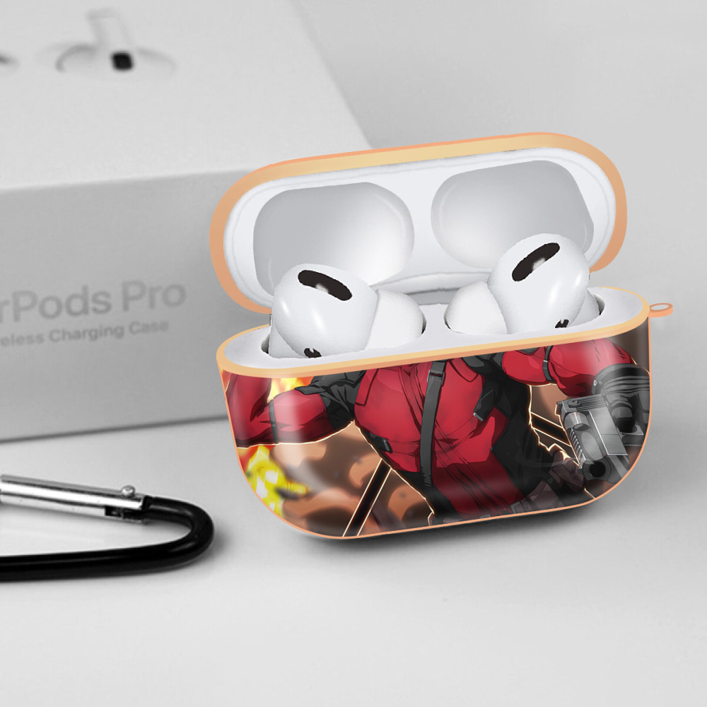 Deadpool デッドプール 【AirPods Pro用】ハードシェル保護ケース｜耐衝撃・防指紋・カラビナ付き商品仕様