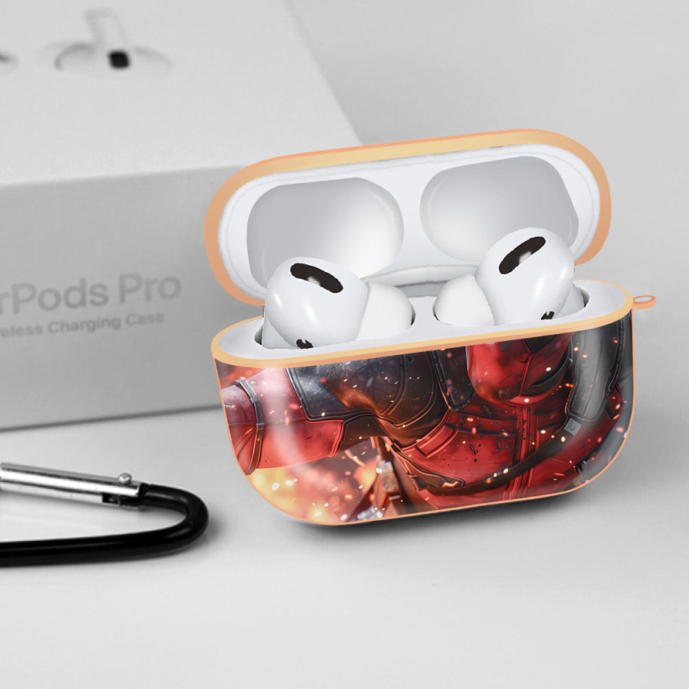Deadpool デッドプール 【AirPods Pro用】ハードシェル保護ケース｜耐衝撃・防指紋・カラビナ付き商品仕様