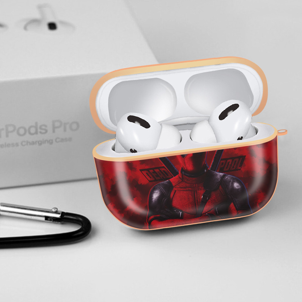 Deadpool デッドプール 【AirPods Pro用】ハードシェル保護ケース｜耐衝撃・防指紋・カラビナ付き商品仕様
