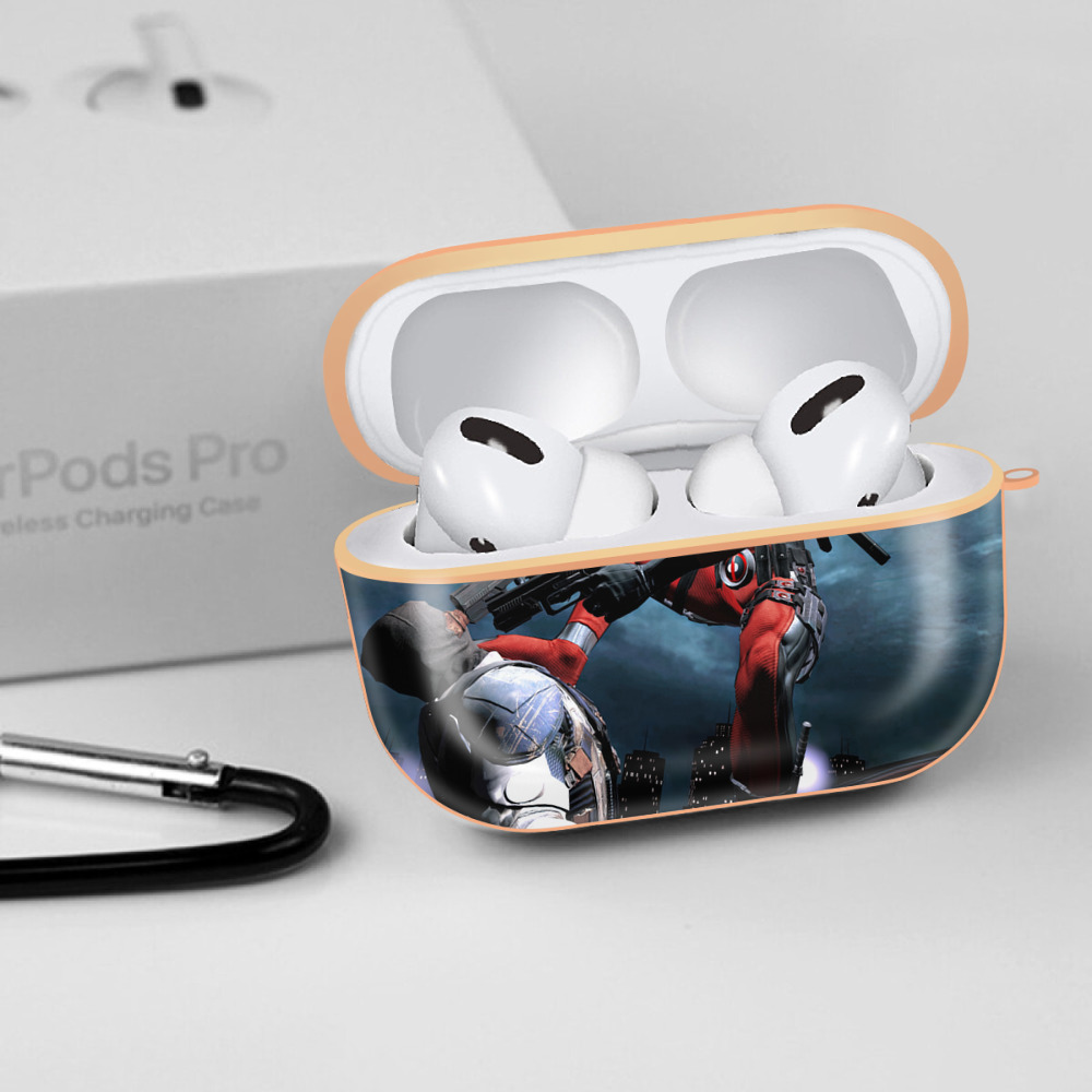 Deadpool デッドプール 【AirPods Pro用】ハードシェル保護ケース｜耐衝撃・防指紋・カラビナ付き商品仕様