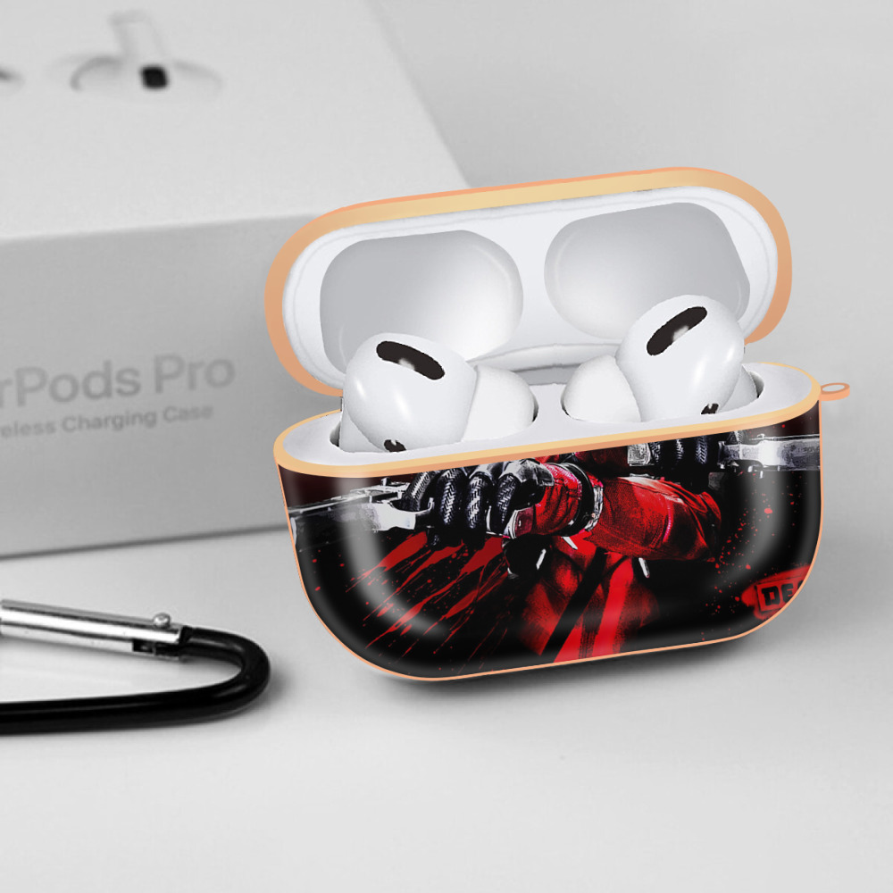 Deadpool デッドプール 【AirPods Pro用】ハードシェル保護ケース｜耐衝撃・防指紋・カラビナ付き商品仕様