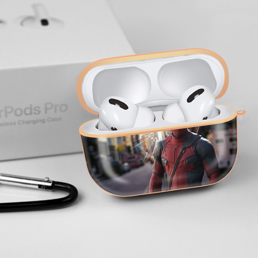 Deadpool デッドプール 【AirPods Pro用】ハードシェル保護ケース｜耐衝撃・防指紋・カラビナ付き商品仕様